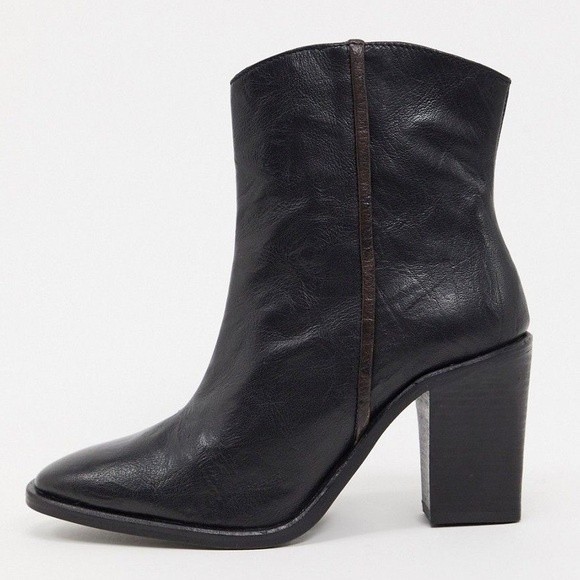 Free People Barclay Western Black Ankle Boots - Picture 2 of 13